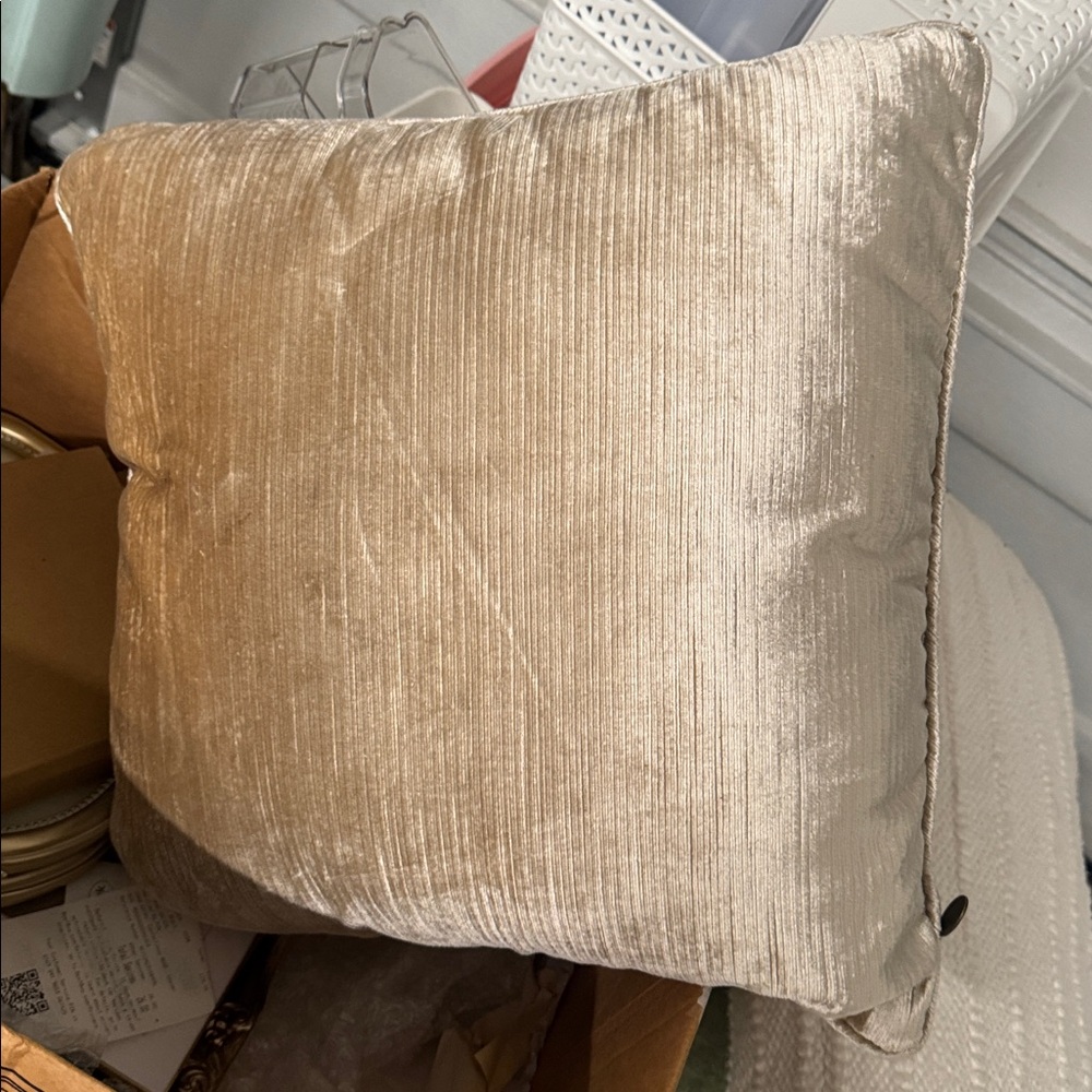 Velvet Textured Throw Pillow